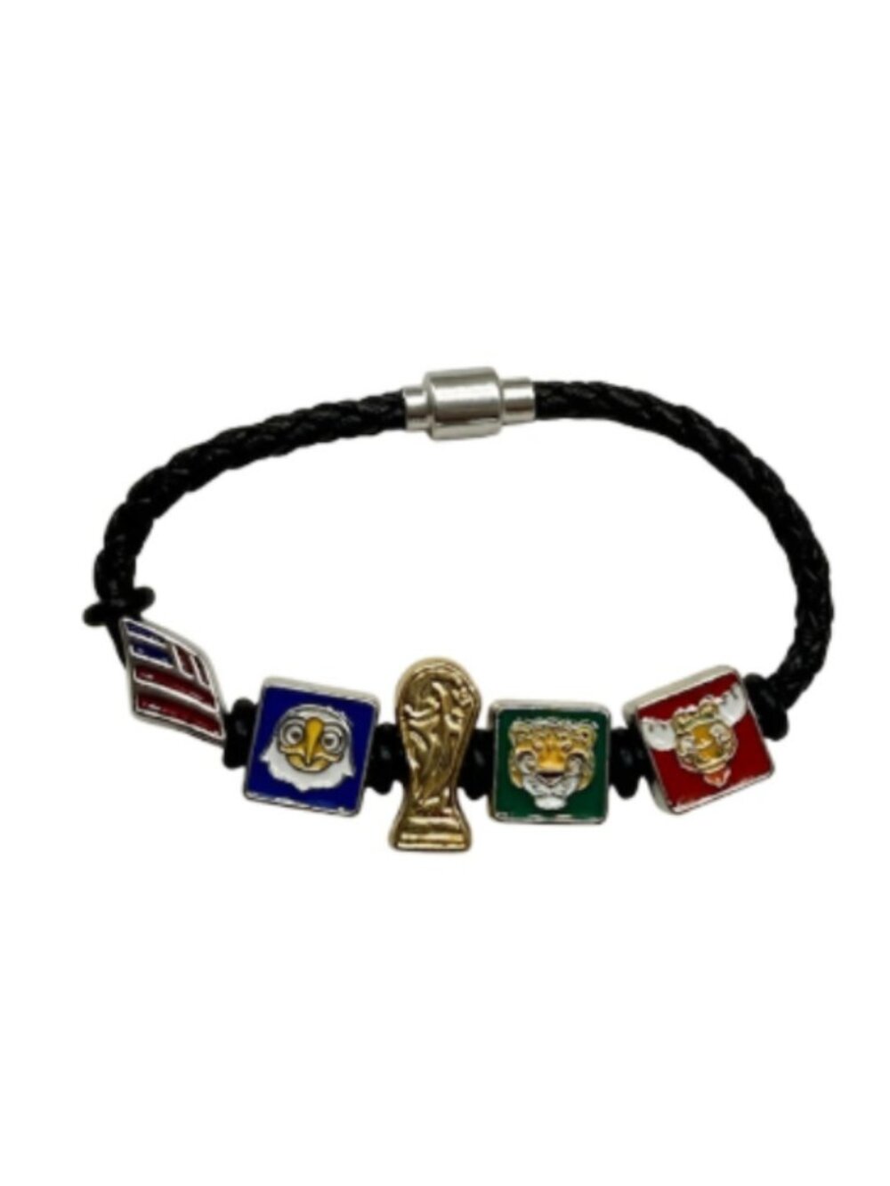FIFA WORLD CUP 2026 AUTHENTIC Braided Cord Bead Charm Bracelet